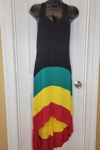 Colorblock High Low Tank Dress